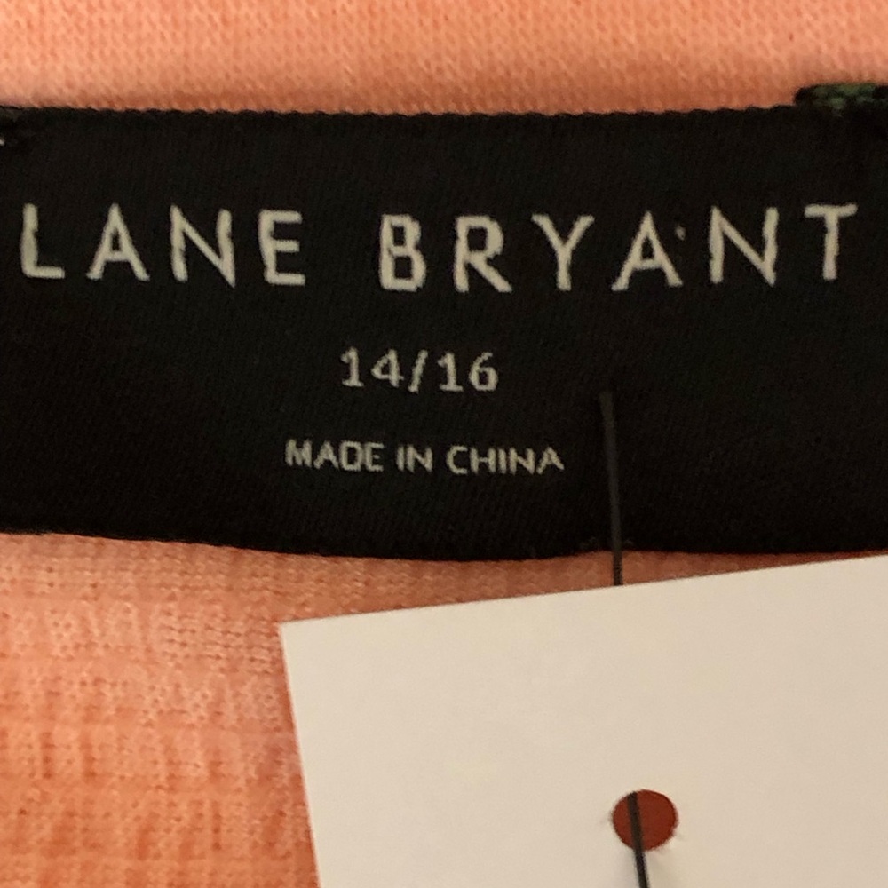 Lane Bryant coral Cap Sleeve Knit Top Size-14/16 - Picture 7 of 12